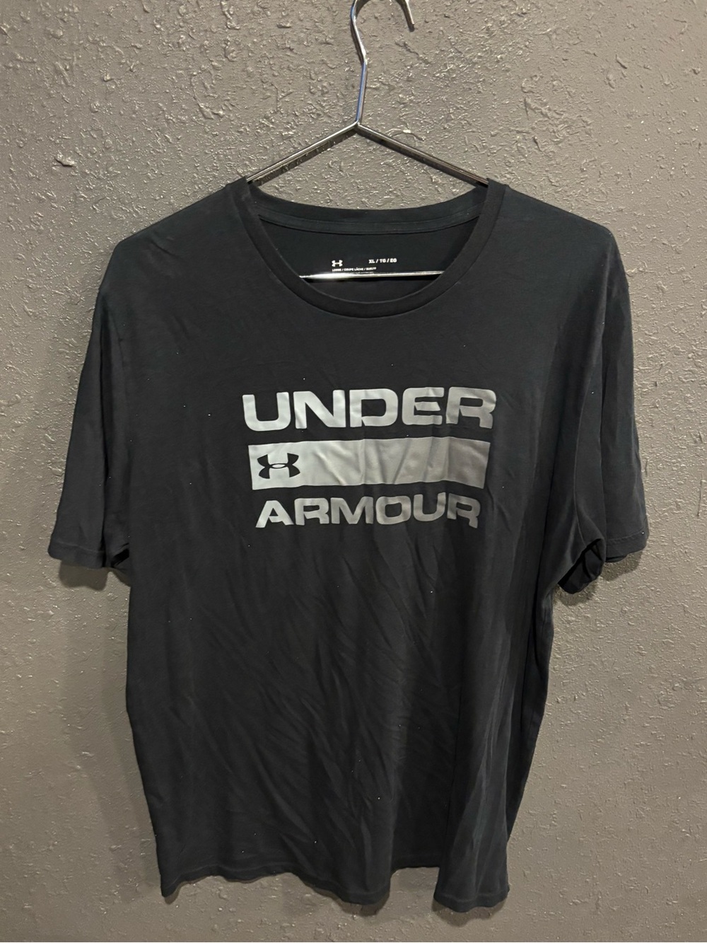 Under Armour Black Tee with Silver Logo